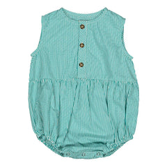 Loir - Striped Pio Romper | Turquoise