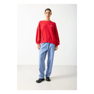 American Vintage - Atubay Pamuklu Sweatshirt | Domates kırmızısı