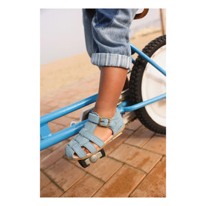 Lazare - Ernest Suede sandals | Denim blue