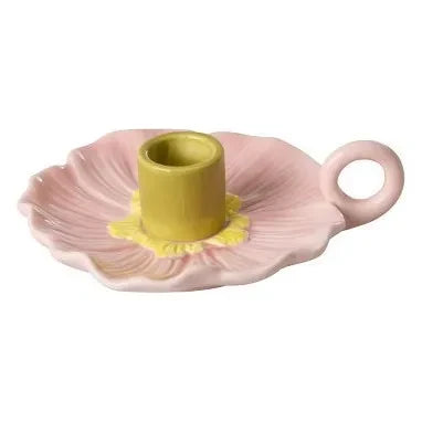 Rice - Ceramic Flower Candle Holder | Pink
