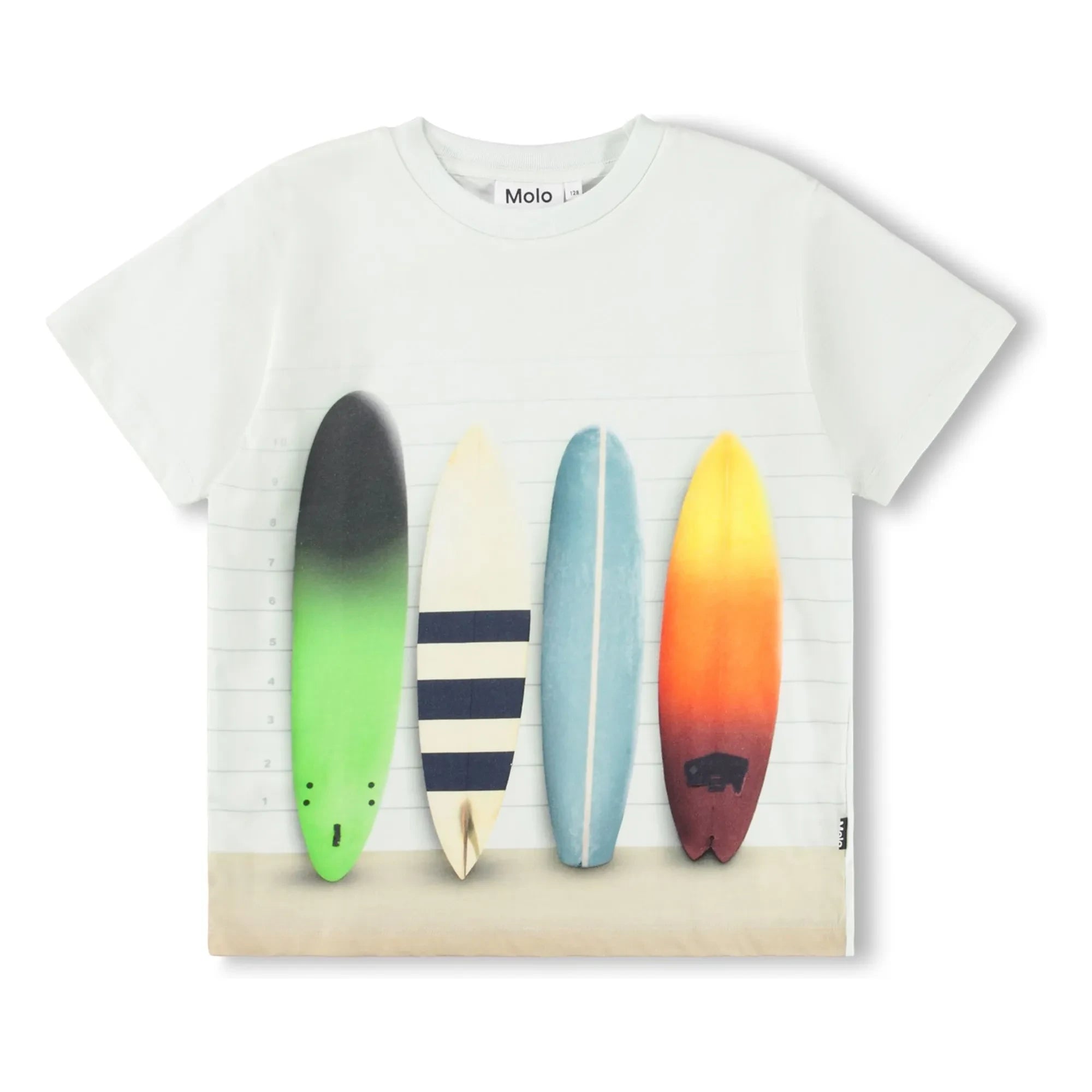 Molo - Riley T-Shirt Surfboards Organic Cotton | Light Blue