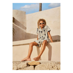 Molo - Randel Palm towel textured polo shirt | Gray