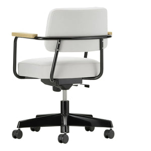 Vitra - Executive Swivel Office Chair, Black Base - Jean Prouvé | Ivory Gray