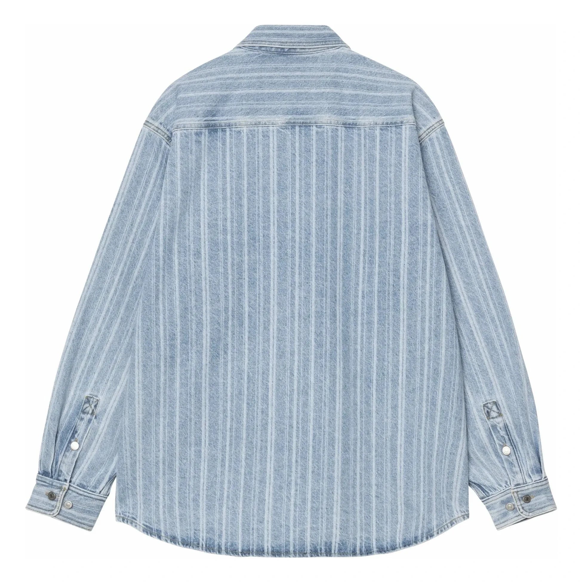 Carhartt WIP - Rylan Hampton Striped Overshirt | Light Wash Denim