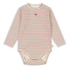 Konges Sløjd - Striped Organic Cotton Bodysuit | Red