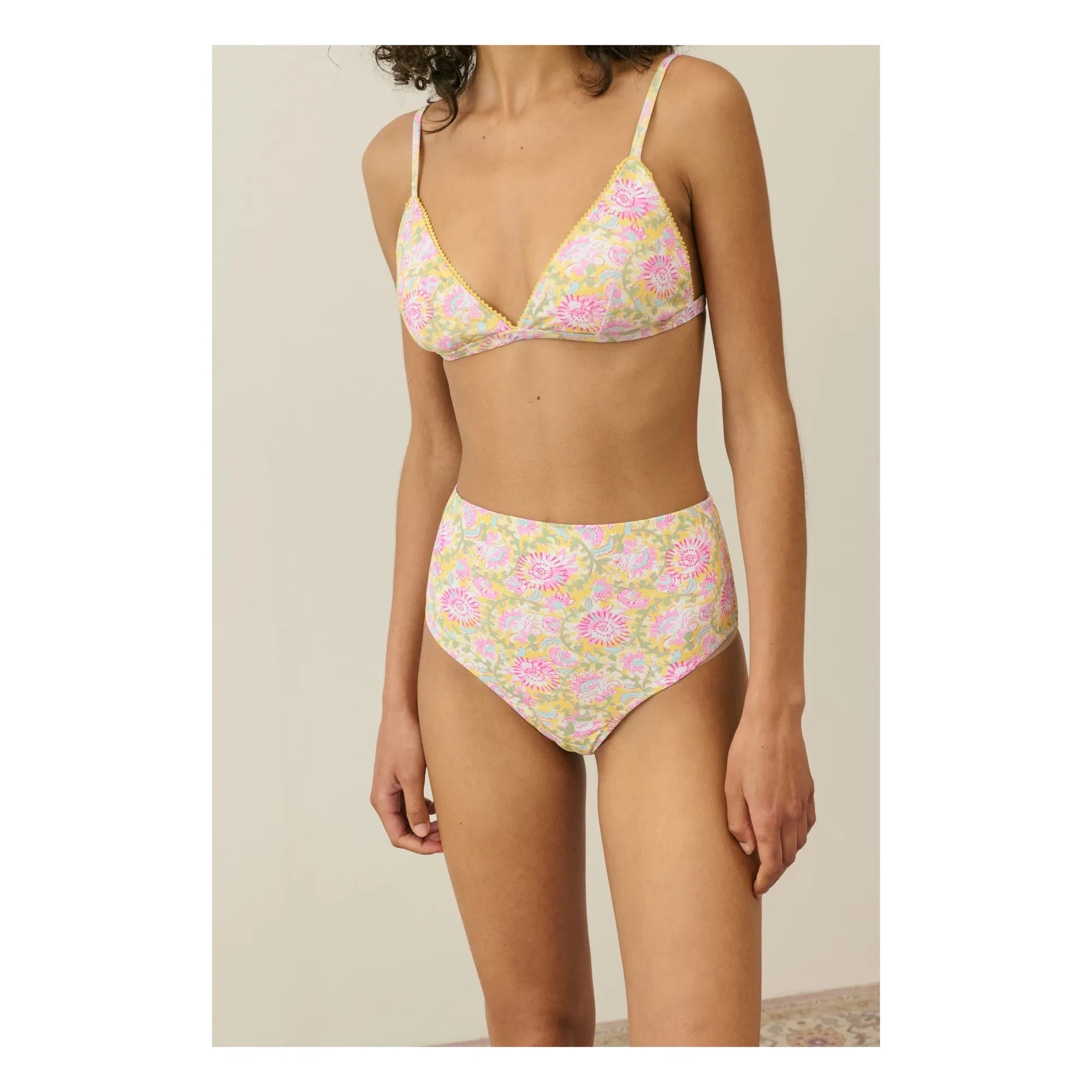 Louise Misha - Vasalia Recycled Fiber Swimsuit Top - Women's Collection | Yellow