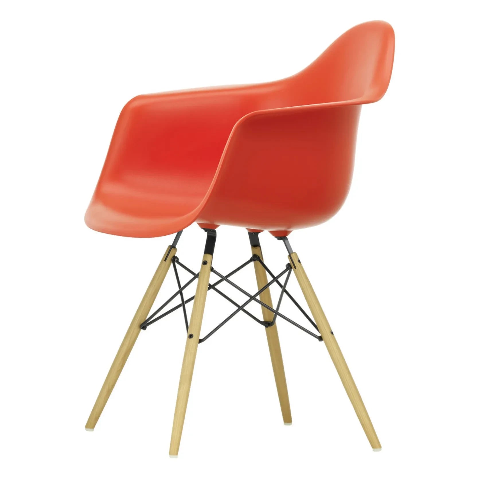 Vitra - DAW sandalye - akçaağaç taban - Charles & Ray Eames | Rouge coquelicot