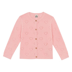 Bonton - Lilou Heart Cardigan | Pink