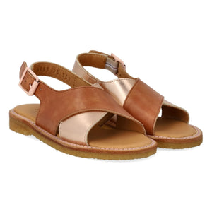 Angulus - Contrast Sandals | Rose Gold