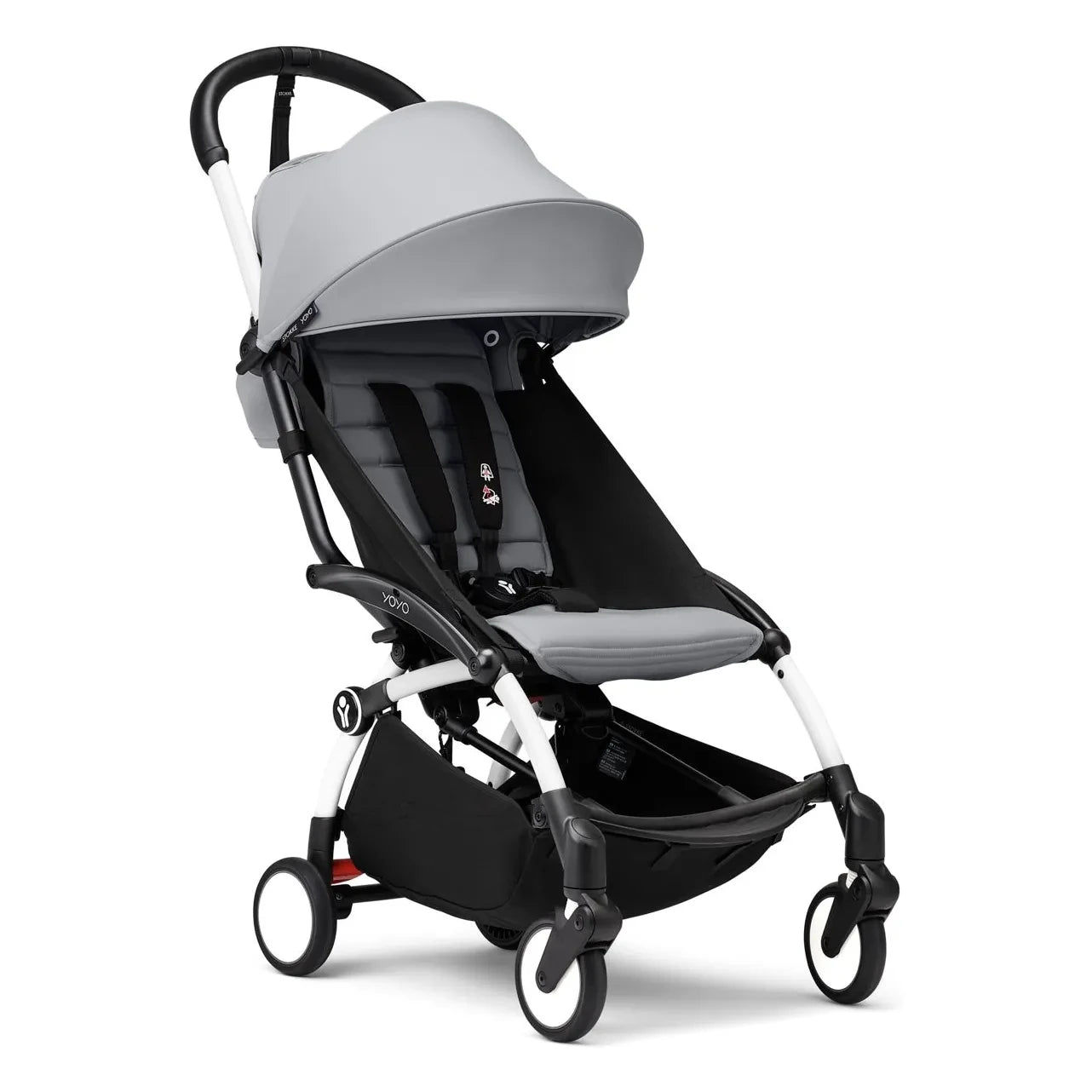Stokke® - YOYO³ Full Baby Stroller 0+ and 6+ White Frame | Stone