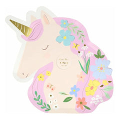 Meri Meri - Large Meadow Unicorn Plates - Set of 8