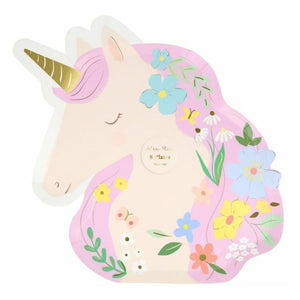 Meri Meri - Large Meadow Unicorn Plates - Set of 8