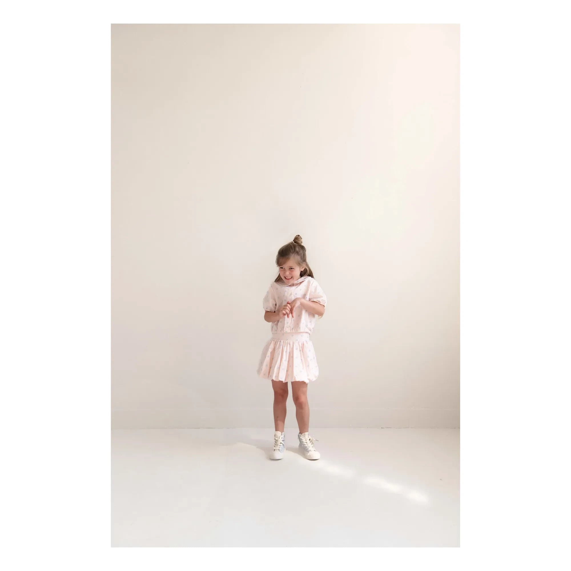 Jenest - Balloon Skirt Betty Pois Organic Cotton | Light Pink