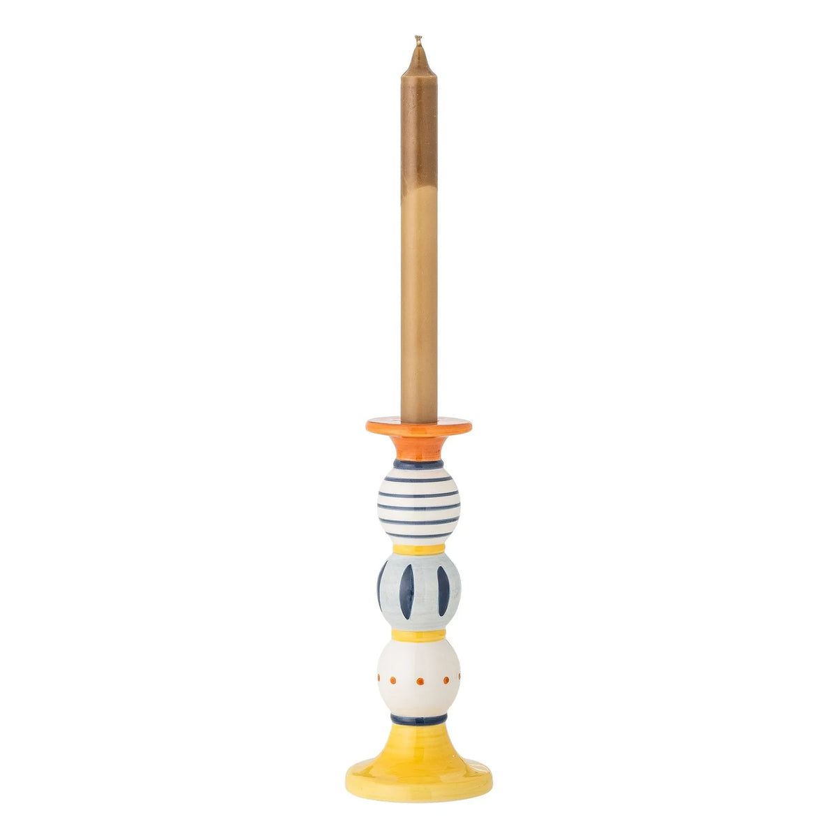 Bloomingville - Kairi Stoneware Candle Holder | Yellow
