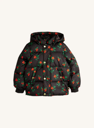Mini Rodini - Lingonberries şişme mont | Siyah