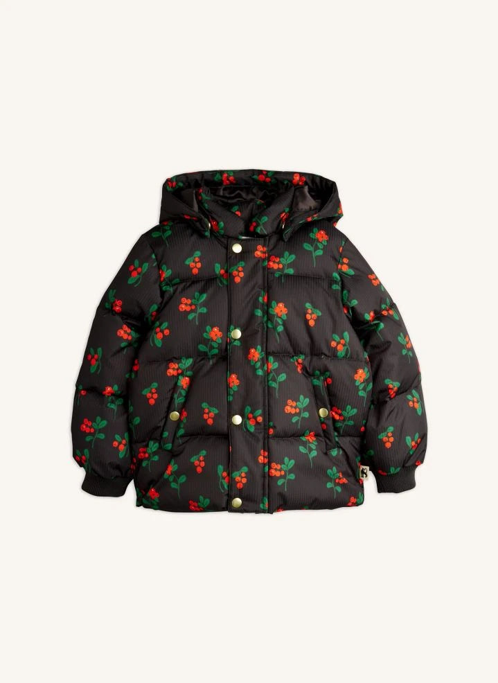 Mini Rodini - Lingonberries puffer coat | Black