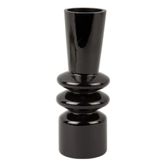 Present Time - Sparkle Flat Vase | Black