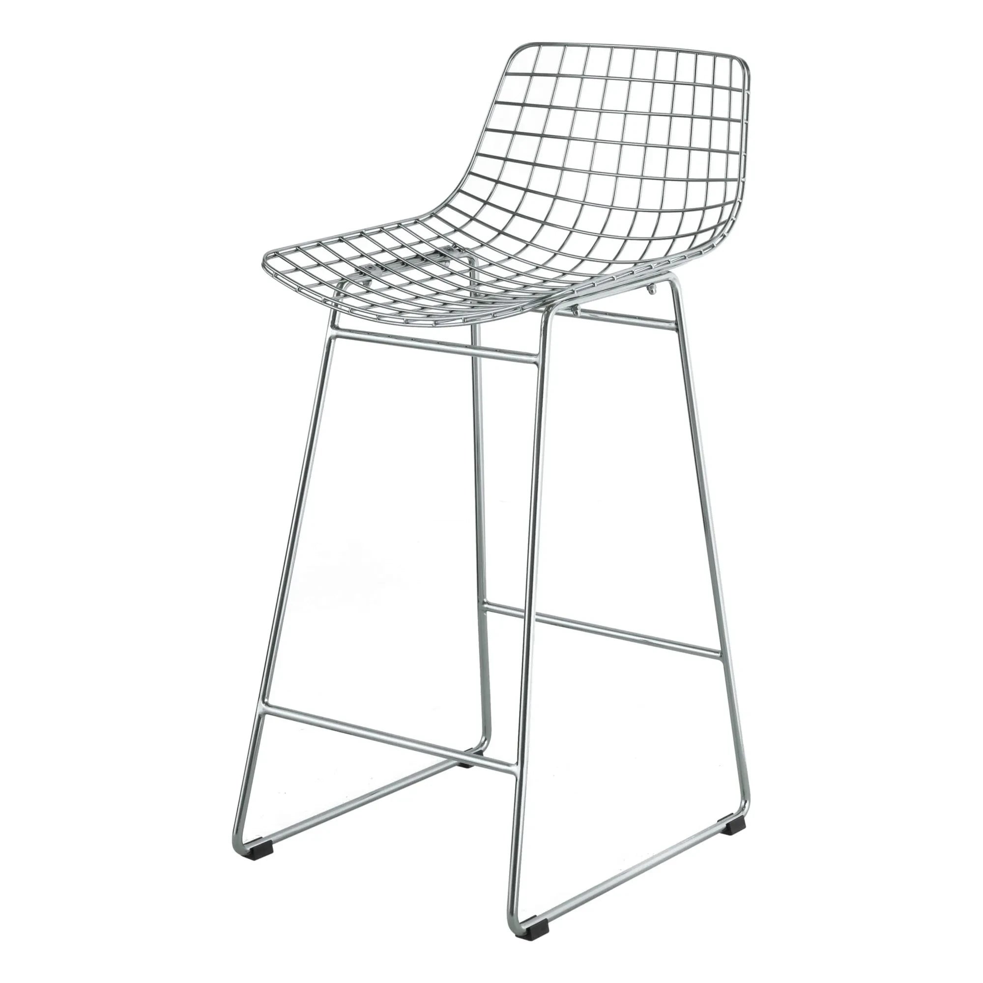 HKliving - Metal Bar Stool | Chrome
