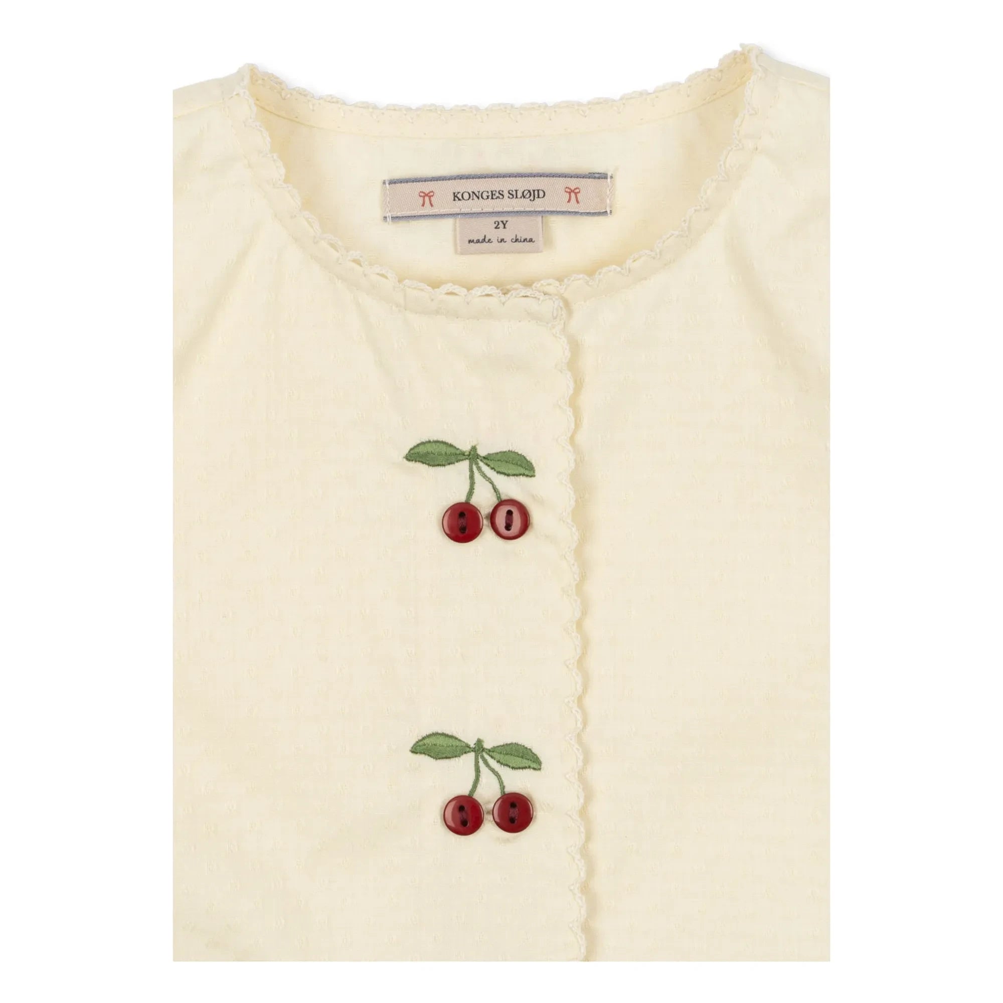 Konges Sløjd - Evia Cherries Organic Cotton Dress | Cream