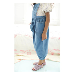Thrush plum - Opal organic pamuk tulum | Denim mavi