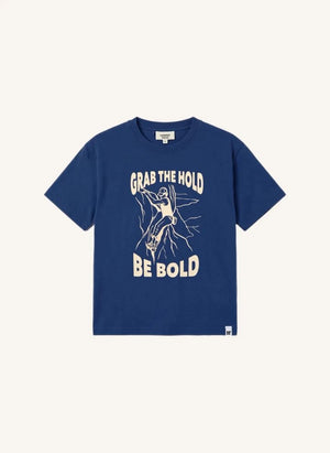Hundred Pieces - Finn Climb Organic Cotton T-Shirt | Grey Blue