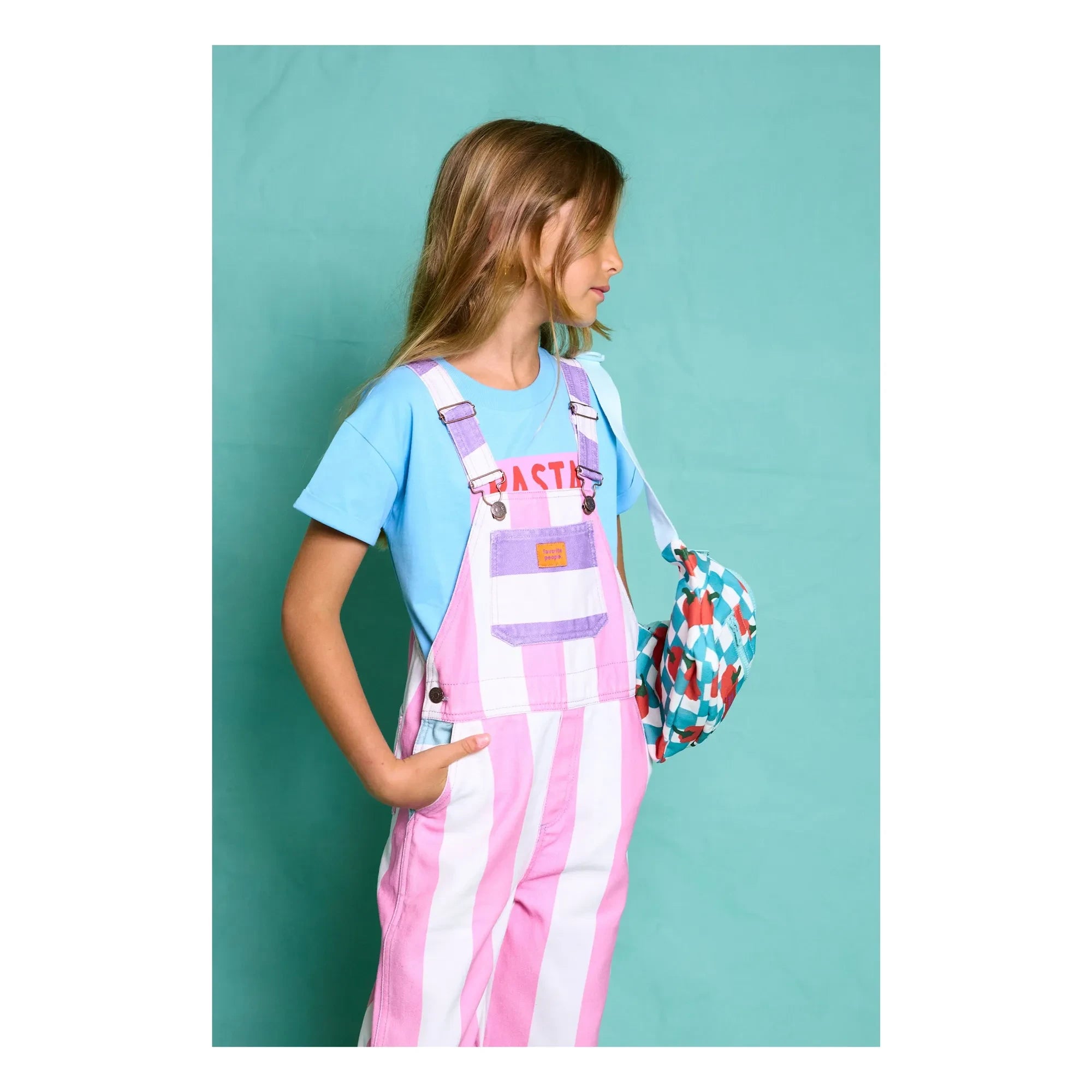 Favorite People - Amore Striped Overalls | Pink