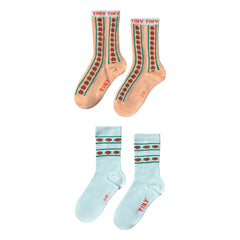 Tinycottons - Pack of 2 Pink Pairs of Socks | Light Blue