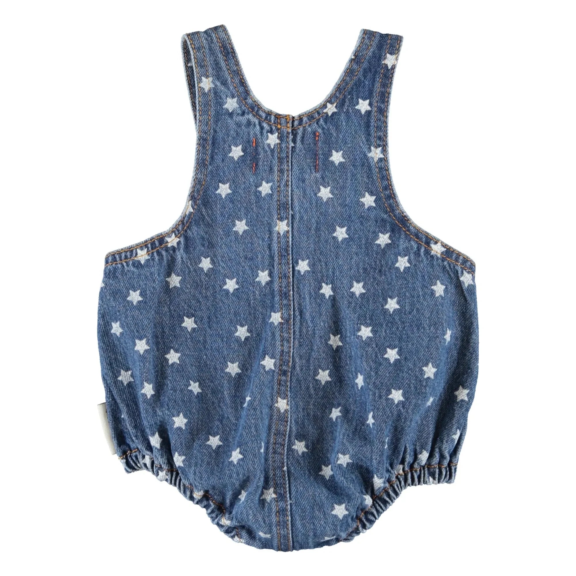 Piupiuchick - Star Denim Romper | Blue
