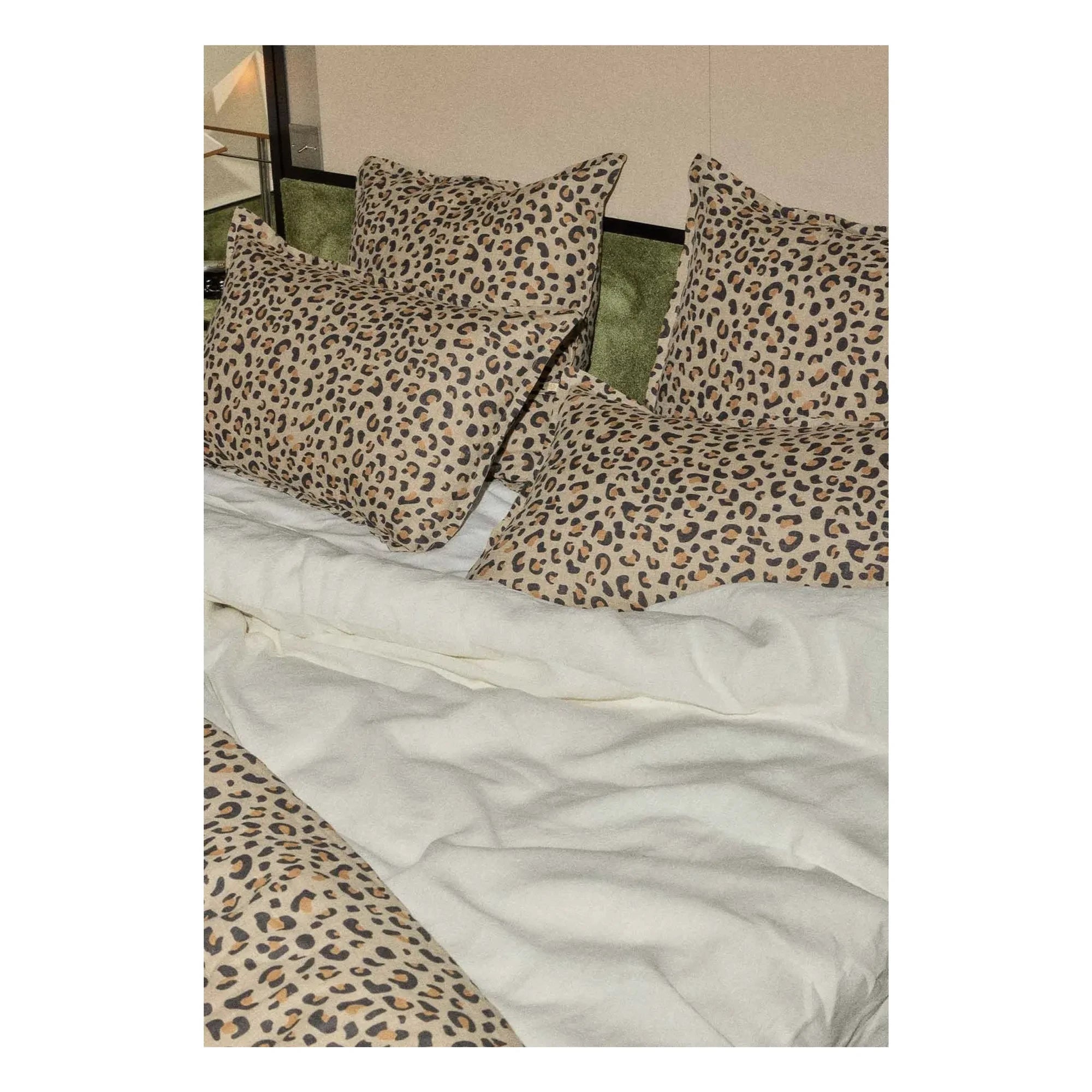 Gabrielle Paris - Washed Linen Pillow Cover | Leopard