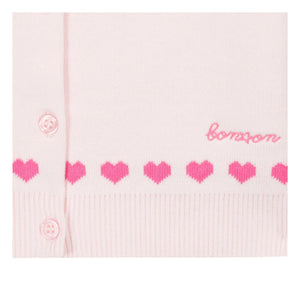 Bonton - Laligne Mini Hearts Cardigan | Ecru