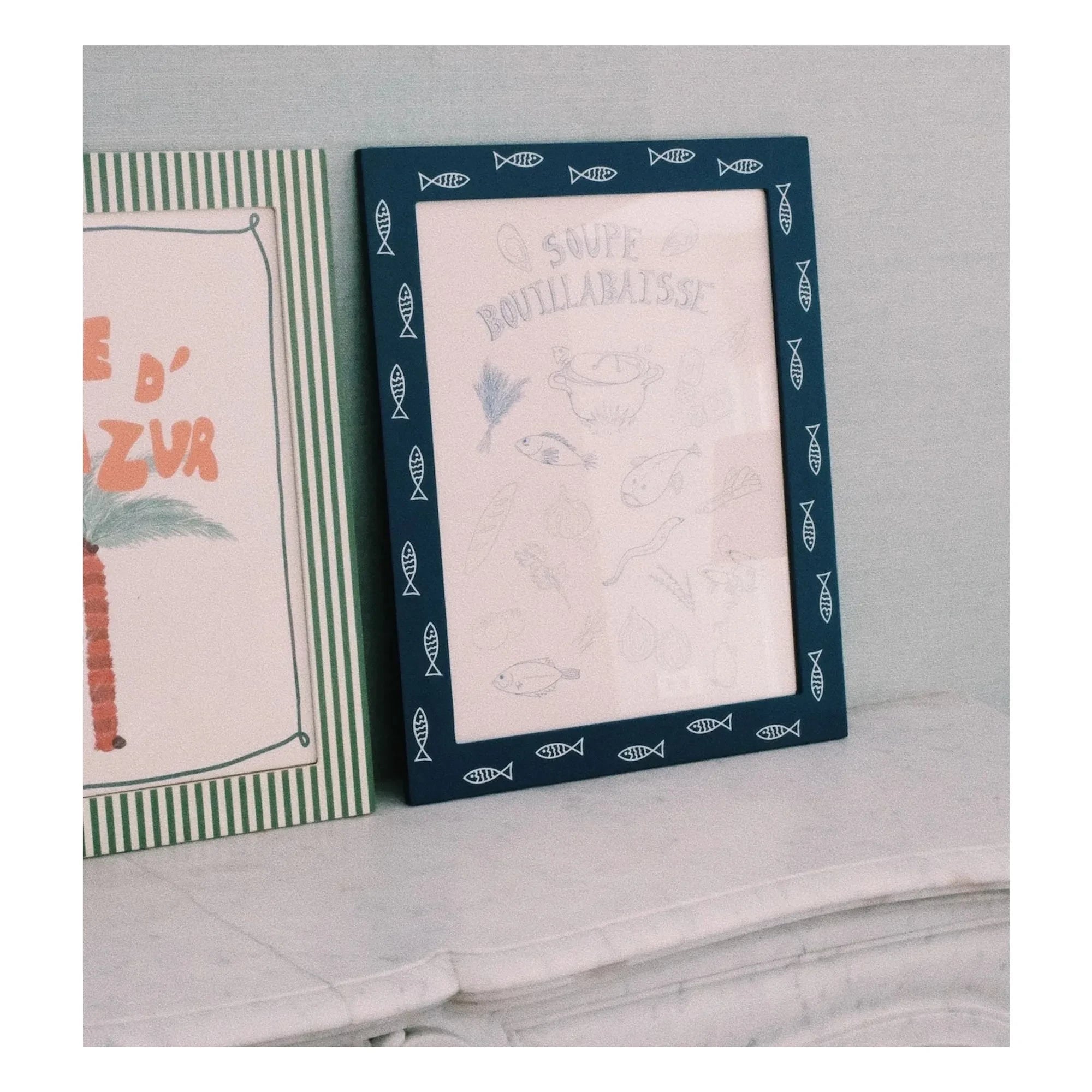 Anna + Nina - Bouillabaisse Soup Poster | Blue