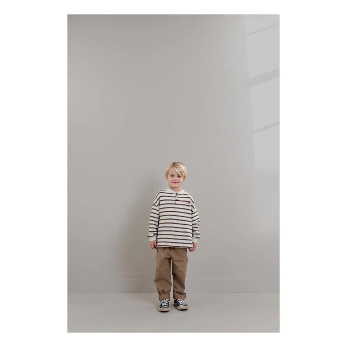 Jenest - James Striped T-Shirt | Grey Melange