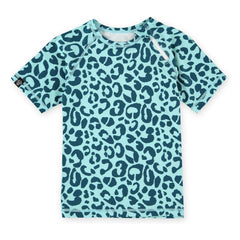 Beach & Bandits - Ocean Leopard UV Protected T-shirt Recycled Fibers | Blue