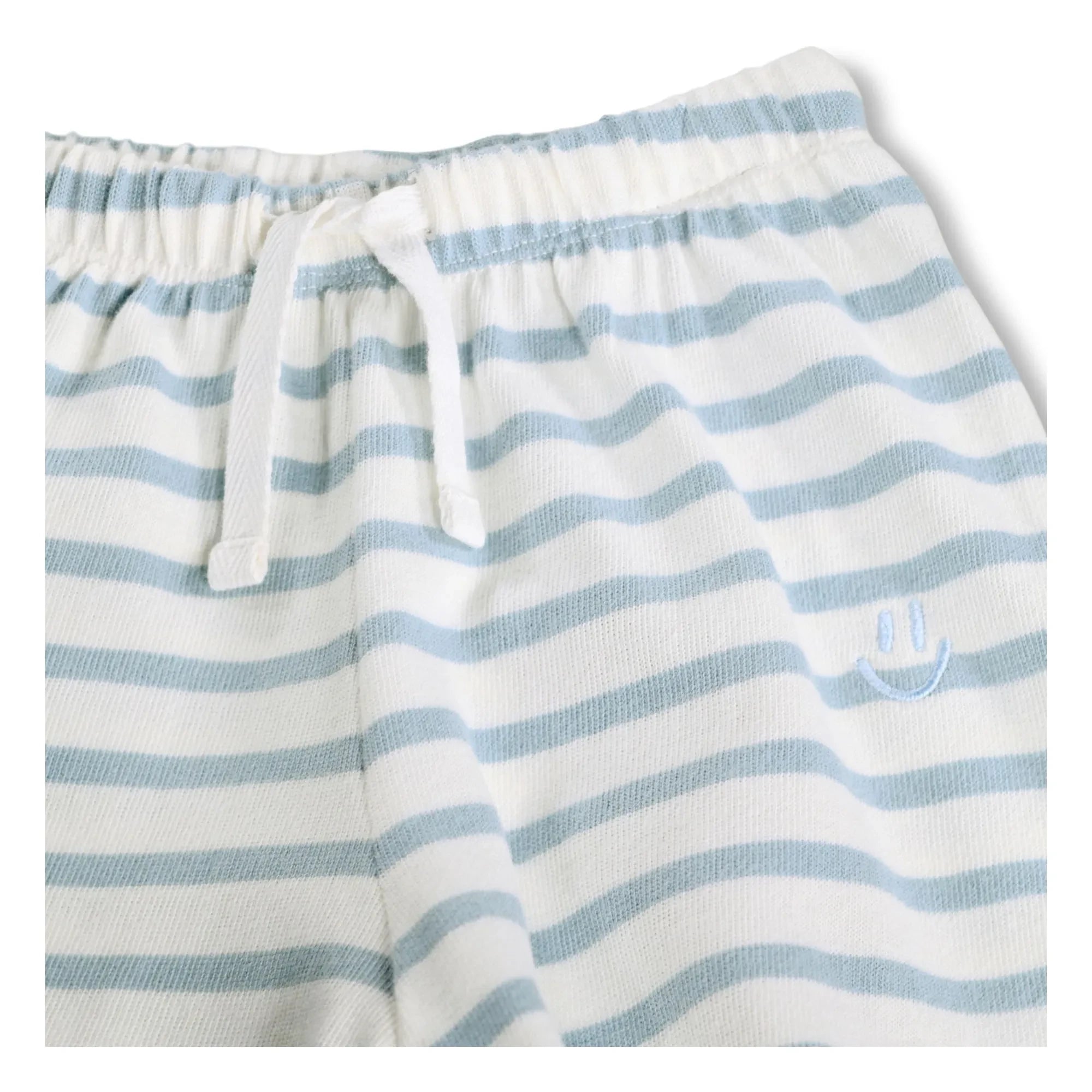 Molo - Skie Striped Organic Cotton Shorts | White