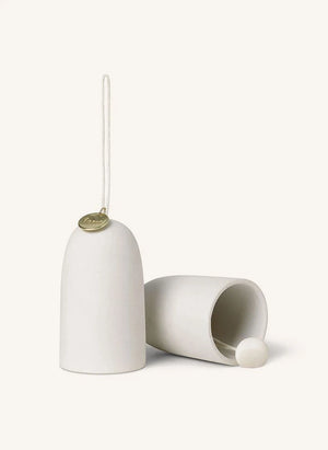 Ferm Living - Ceramic Christmas Bells - Set of 2 | White