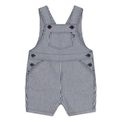 Petit Bateau - Striped Mini Overalls | Navy Blue