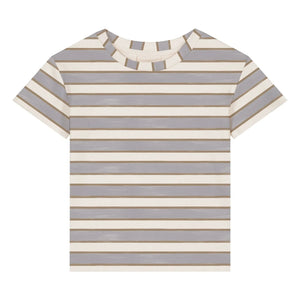 Studio Bohème - Organic Cotton T-Shirt with Basic Stripes | Light Blue