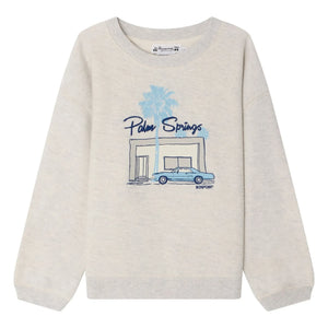 Bonpoint - Tonino organik pamuklu sweatshirt | Gri melanj