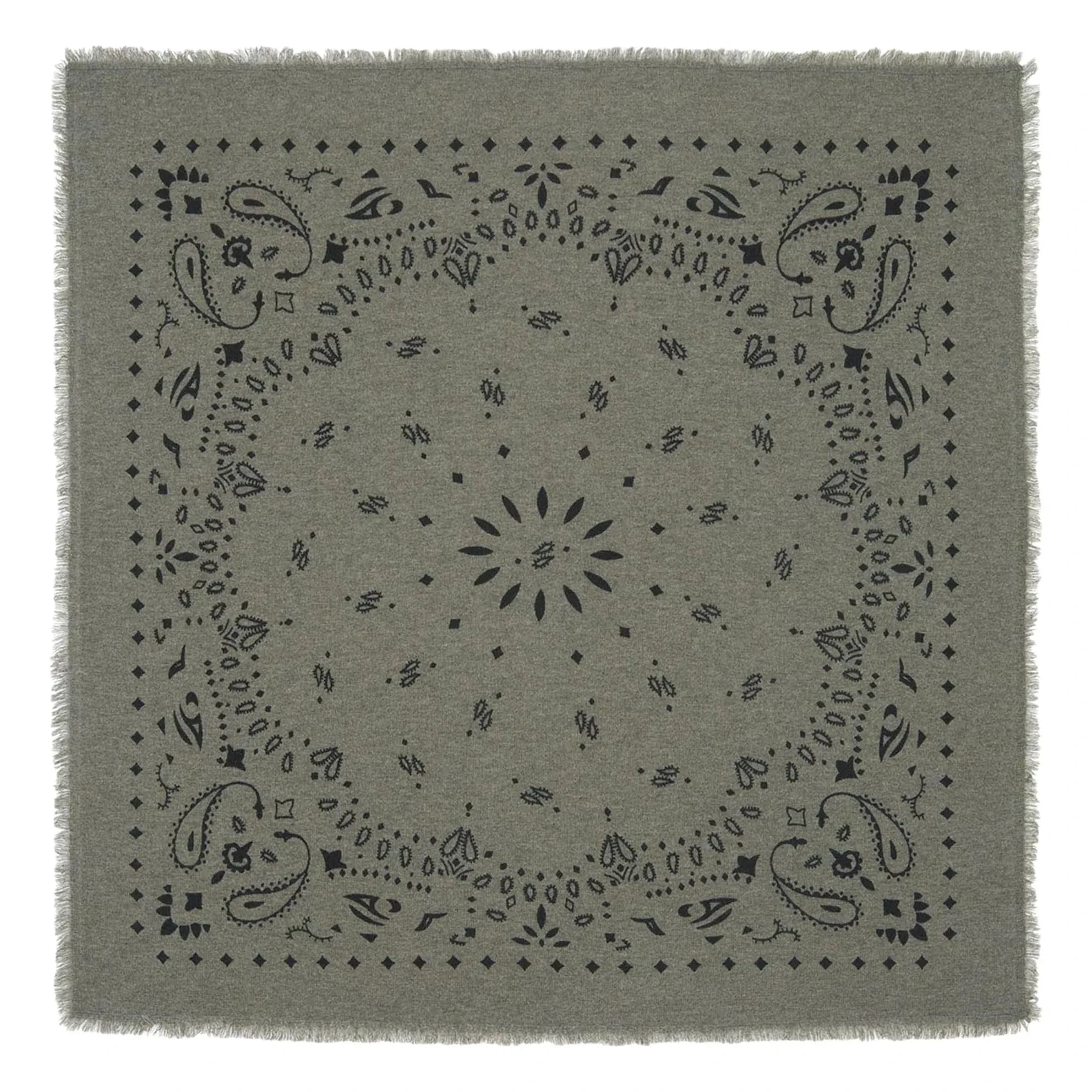 Kujten - Hachiko Cashmere Bandana | Melange Khaki