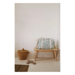 Rose in April - Raphaël Heart-Printed Baby Care Bag | Light Blue