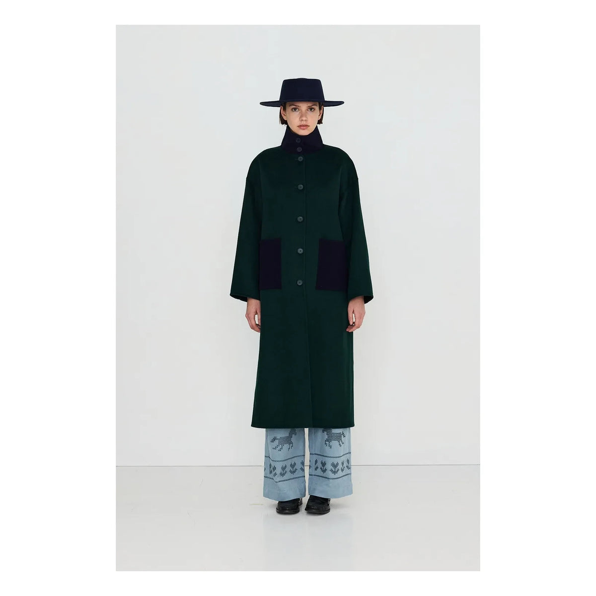 The Tiny Big Sister - Color Block Wool Coat | Mavi