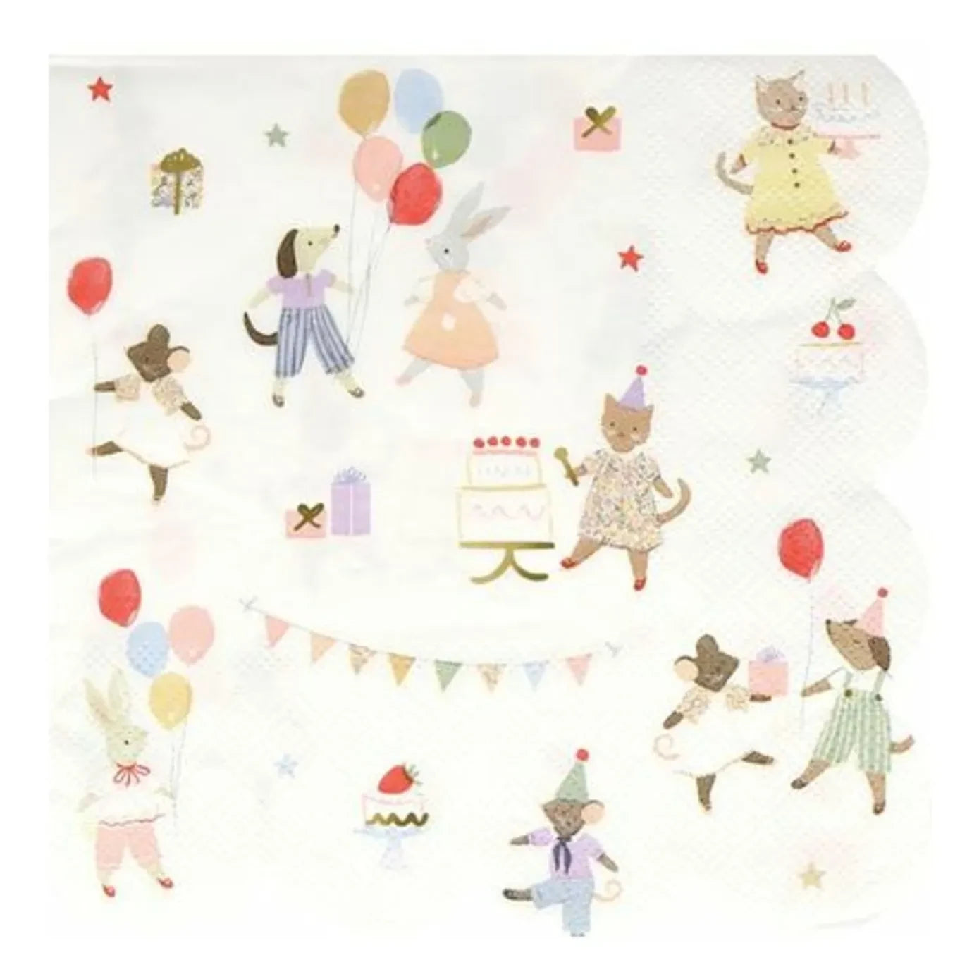 Meri Meri - Animal Friends Birthday Paper Napkins - Set of 16
