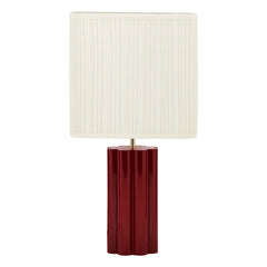 The Socialite Family - Lacquered Wood and Puffed Cotton Gioia Table Lamp - EU Version (220 V) | Burgundy