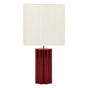 The Socialite Family - Lacquered Wood and Puffed Cotton Gioia Table Lamp - EU Version (220 V) | Burgundy