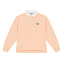 Finger in the nose - Millie Striped Organic Cotton Polo T-Shirt | Peach