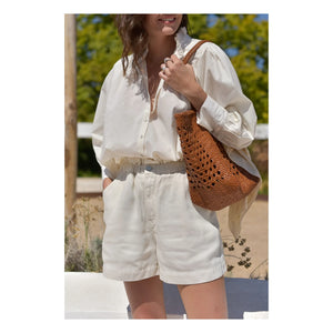 Marlot Paris - Dahlia Seersucker Blouse - Women's Collection | Ivory
