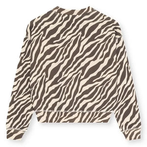 the new society - Cotton Zebra Logo Sweatshirt | Black