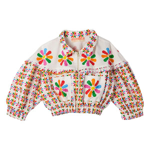 Fabula - Windmill Flared Jacket | White