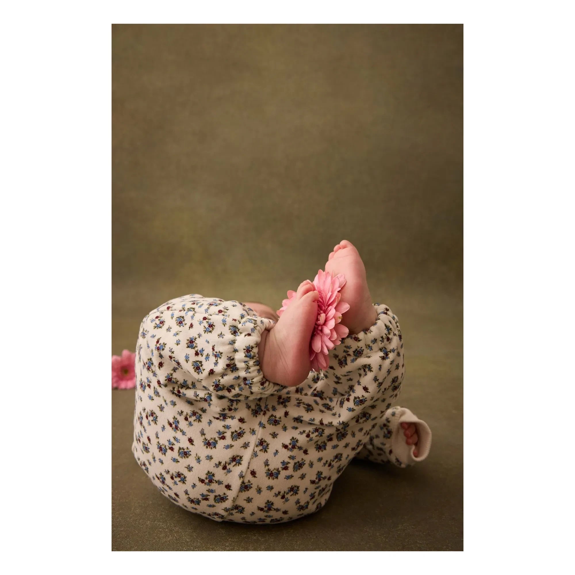 Louise Misha - Ysalia Organic Cotton Floral Baby Pants | Cream