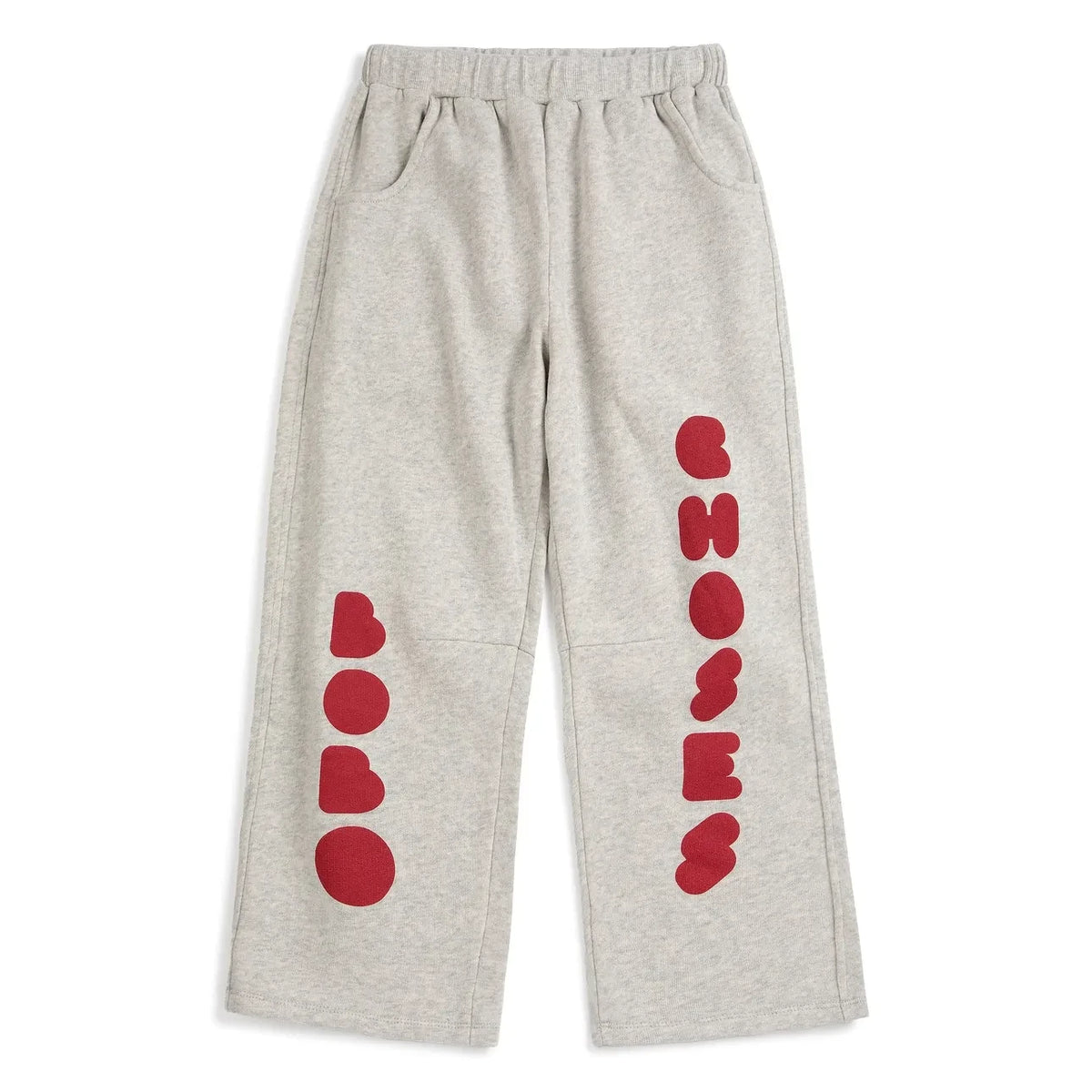 Bobo Choses - Organic Cotton Bobo Wide Jogger Pants | Heather grey